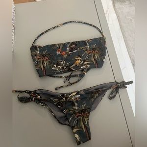 Tropical Print Bikini Set